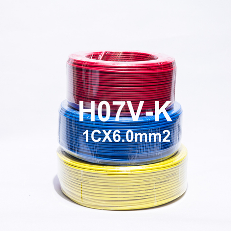 450/750V Factory Price H07V-K Flexible Single Core Cables 1X6.0 Mm2 PVC Insulated Electric Copper Cable And Wire
