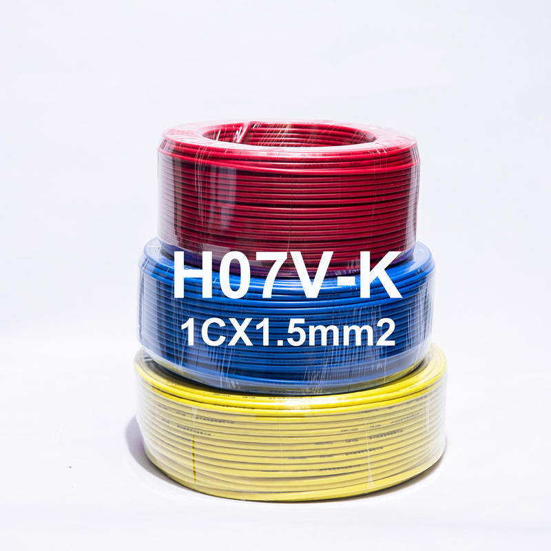 450/750V 3C National Standard Soft Copper Wire H07V-K Multi-strand Pure Oxygen-free Copper 1X1.5 Mm2 Electrical Wire Cable